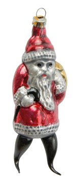 Santa with Free-Blown Legs<br>Nostalgia Ornament